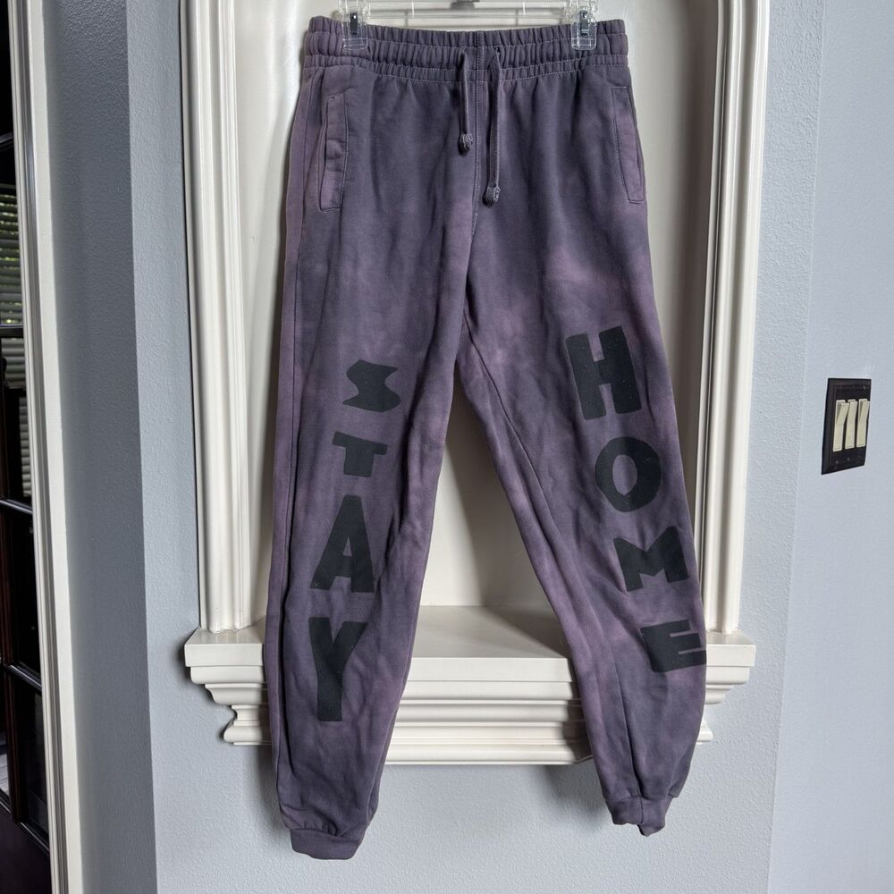 Play On Fest Stay Home Purple Tie Dye Sweatpants with Pockets Size M